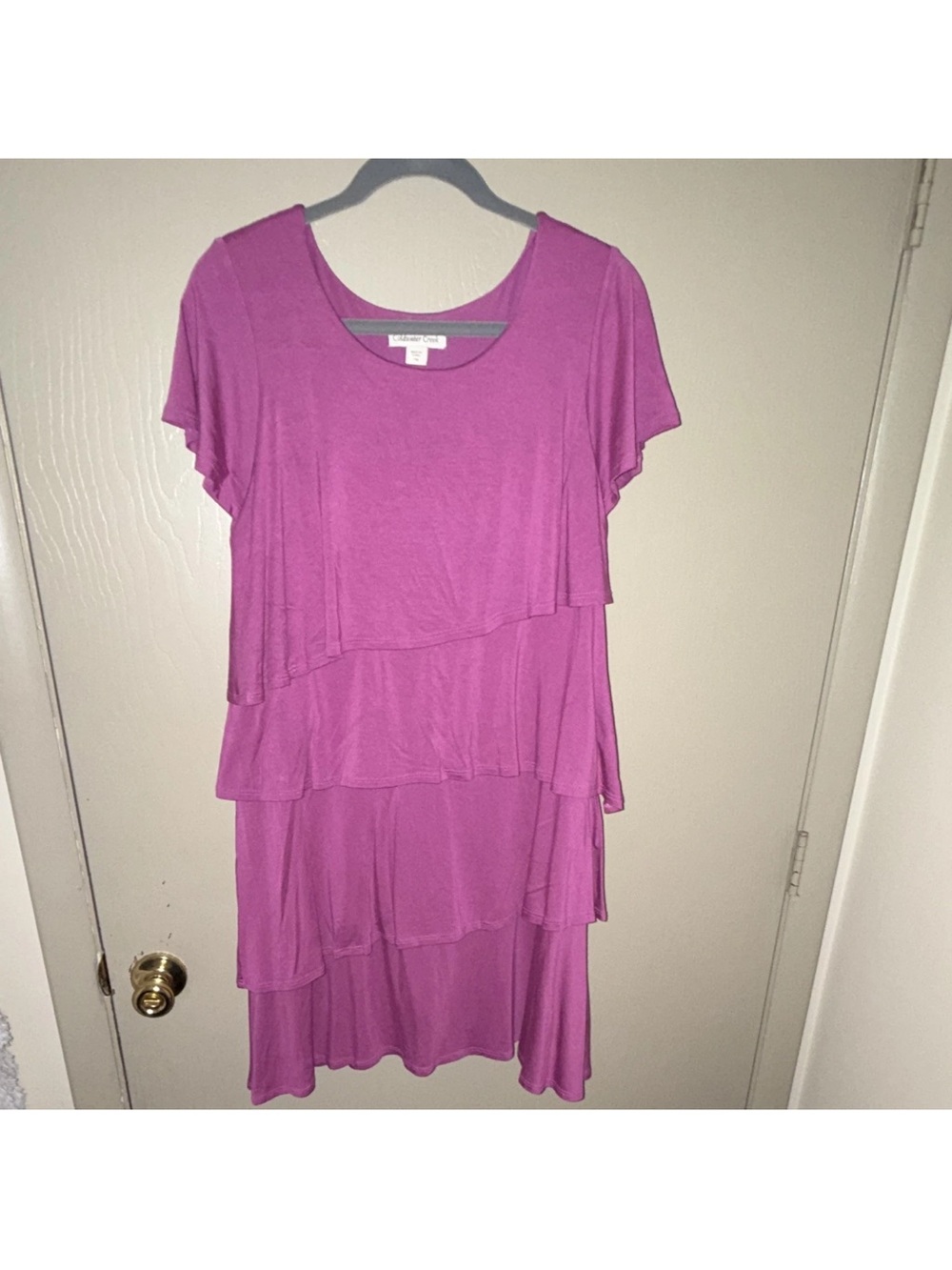 Coldwater Creek Fuchsia Scoop Neck Top
